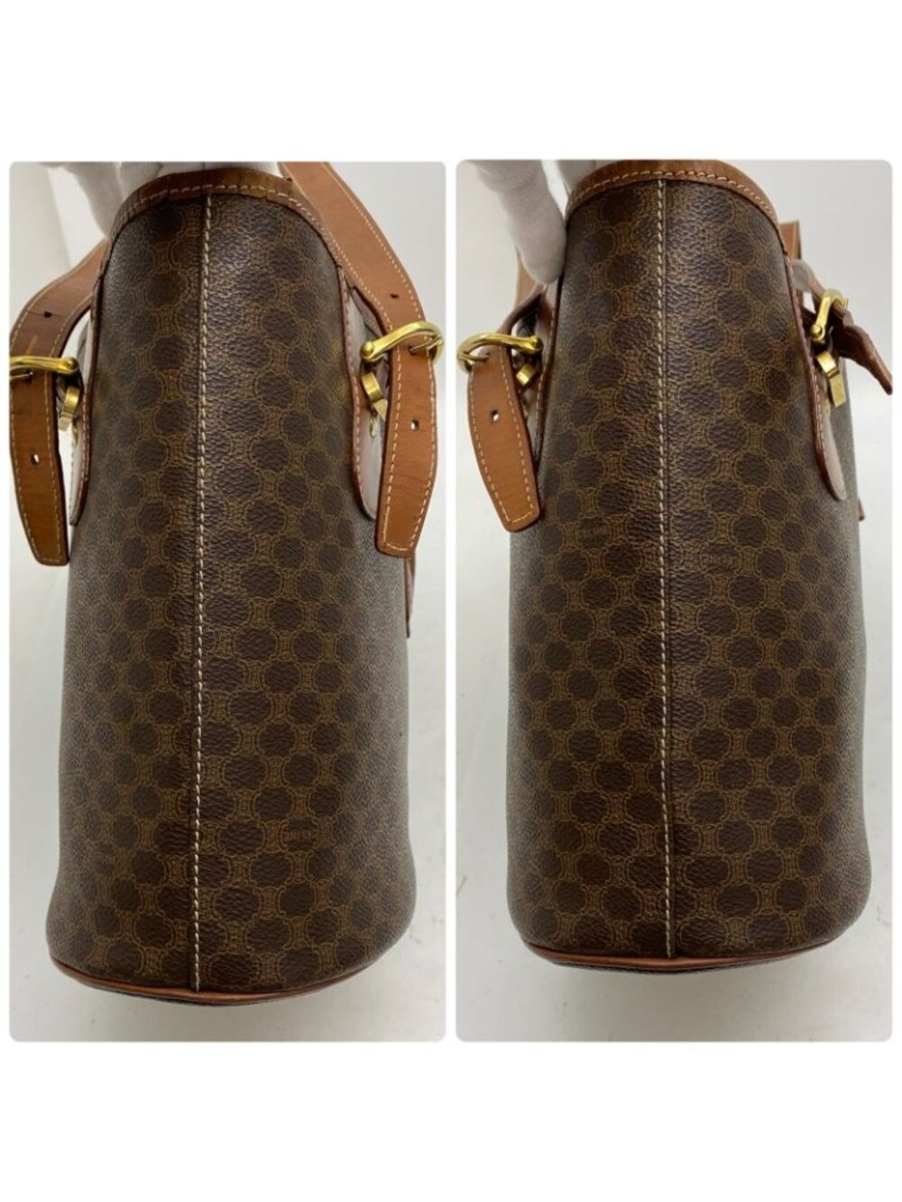 Celine Tote Macadam Brown Bucket - Picture 9 of 16